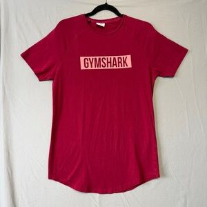 Gymshark Women Block Logo Tee Size M Red Gym CrossFit Fitness Workout Activewear